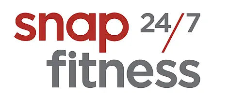 Logo of snap fitness with '24/7' text on a white background